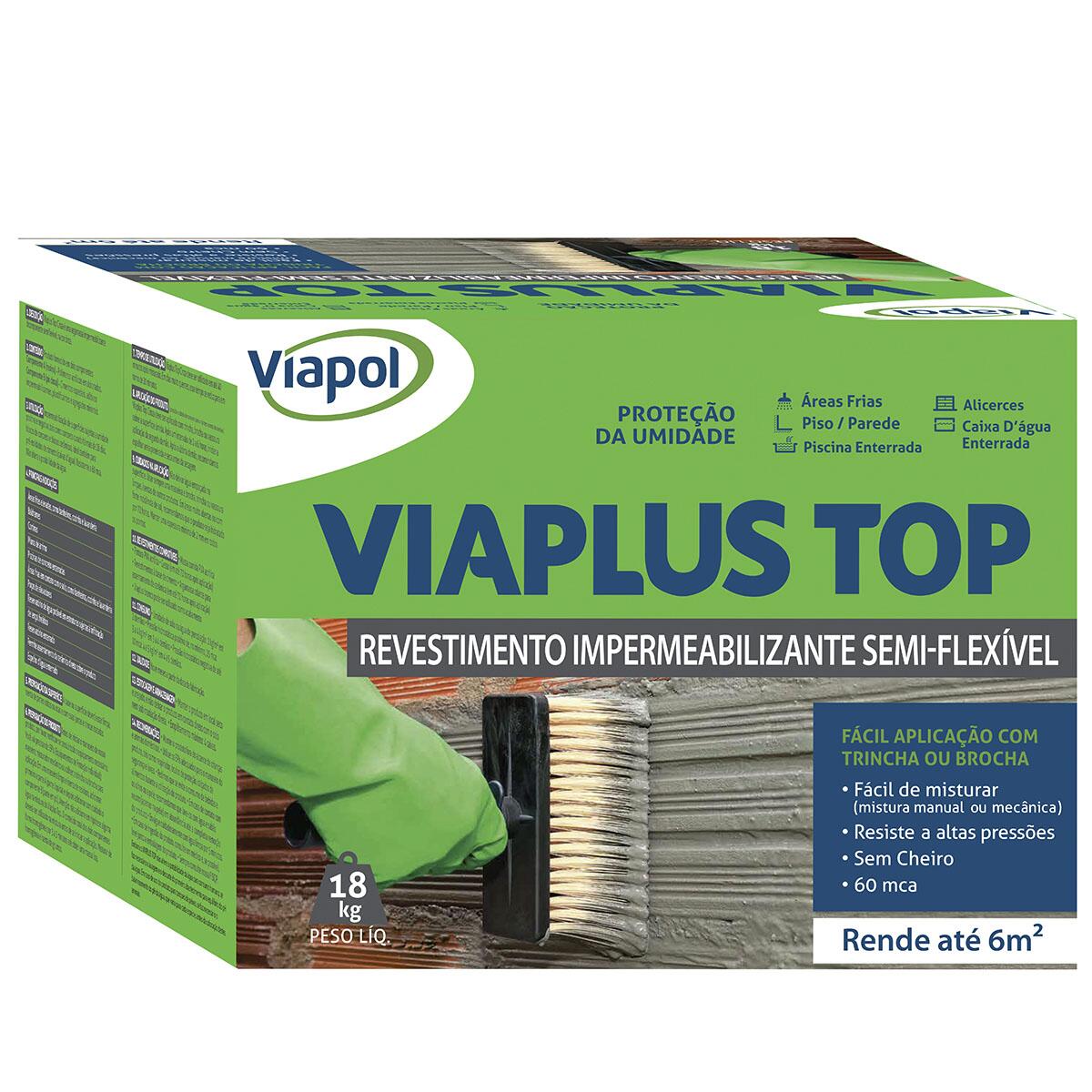 Revestimento Impermeabilizante Semi-Flexível Viaplus Top 18Kg Viapol