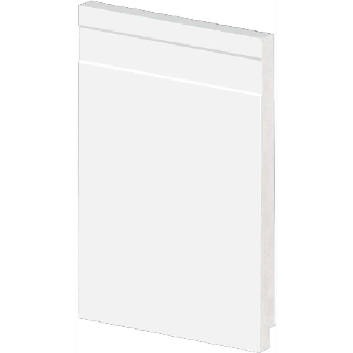 Rodapé Slim Frisado 2,40M 150X10Mm Branco Arquitech