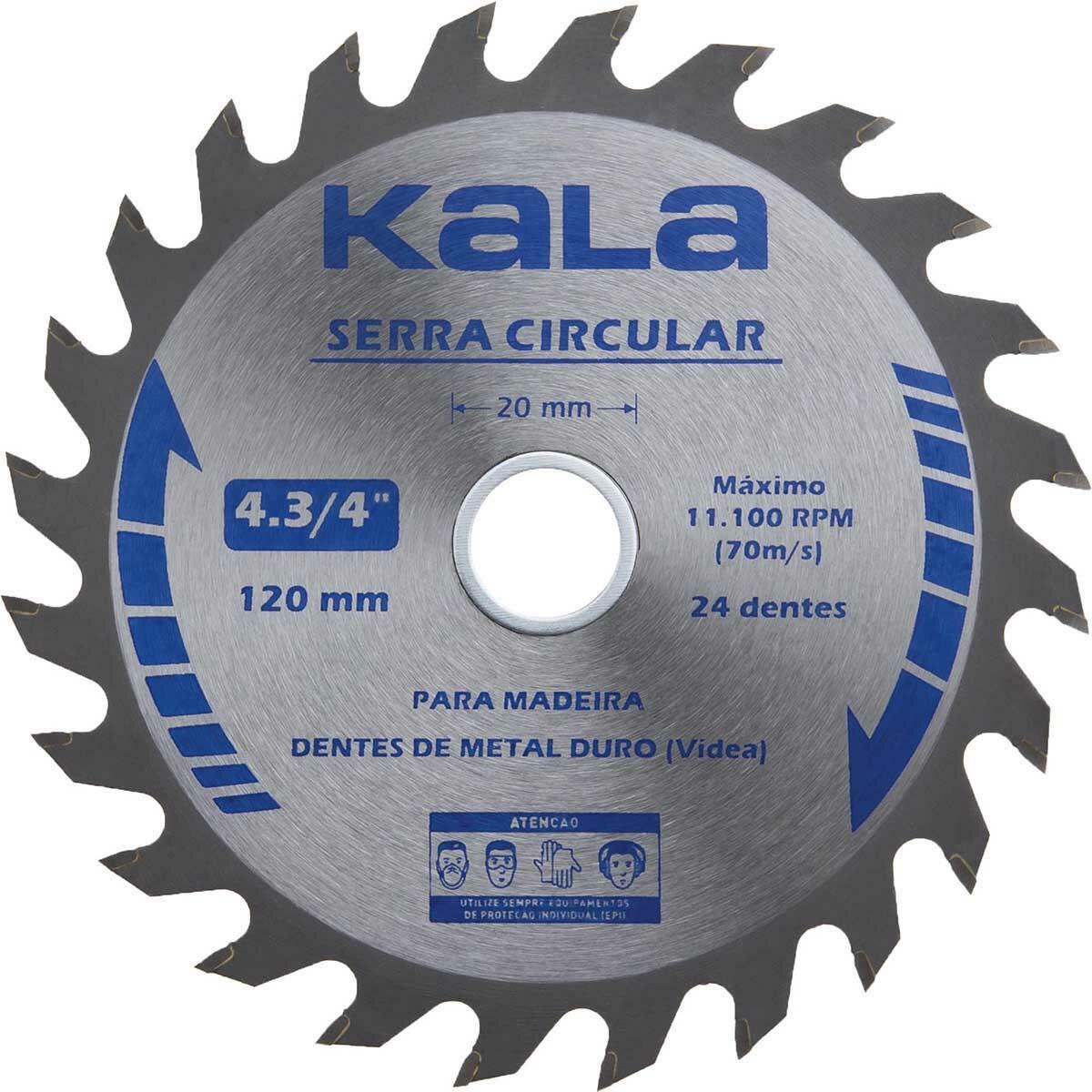 Serra Circular para Madeira 4. 3/4” 120Mm Kala