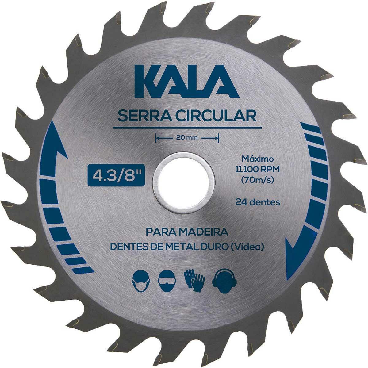 Serra Circular para Madeira com 36 Dentes 7. 1/8”-180Mm Kala