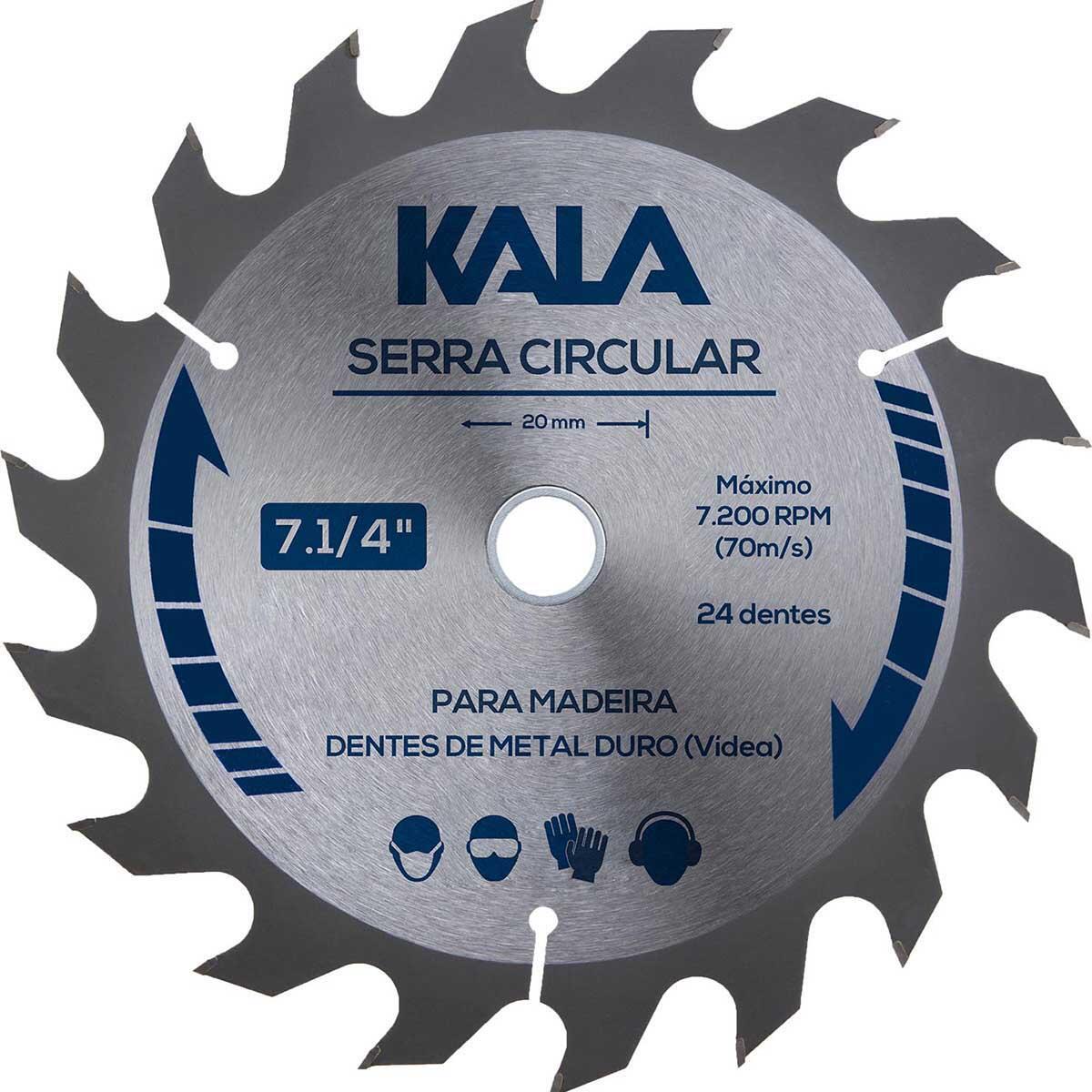 Serra Circular para Madeira com 48 Dentes 9. 1/4” Kala