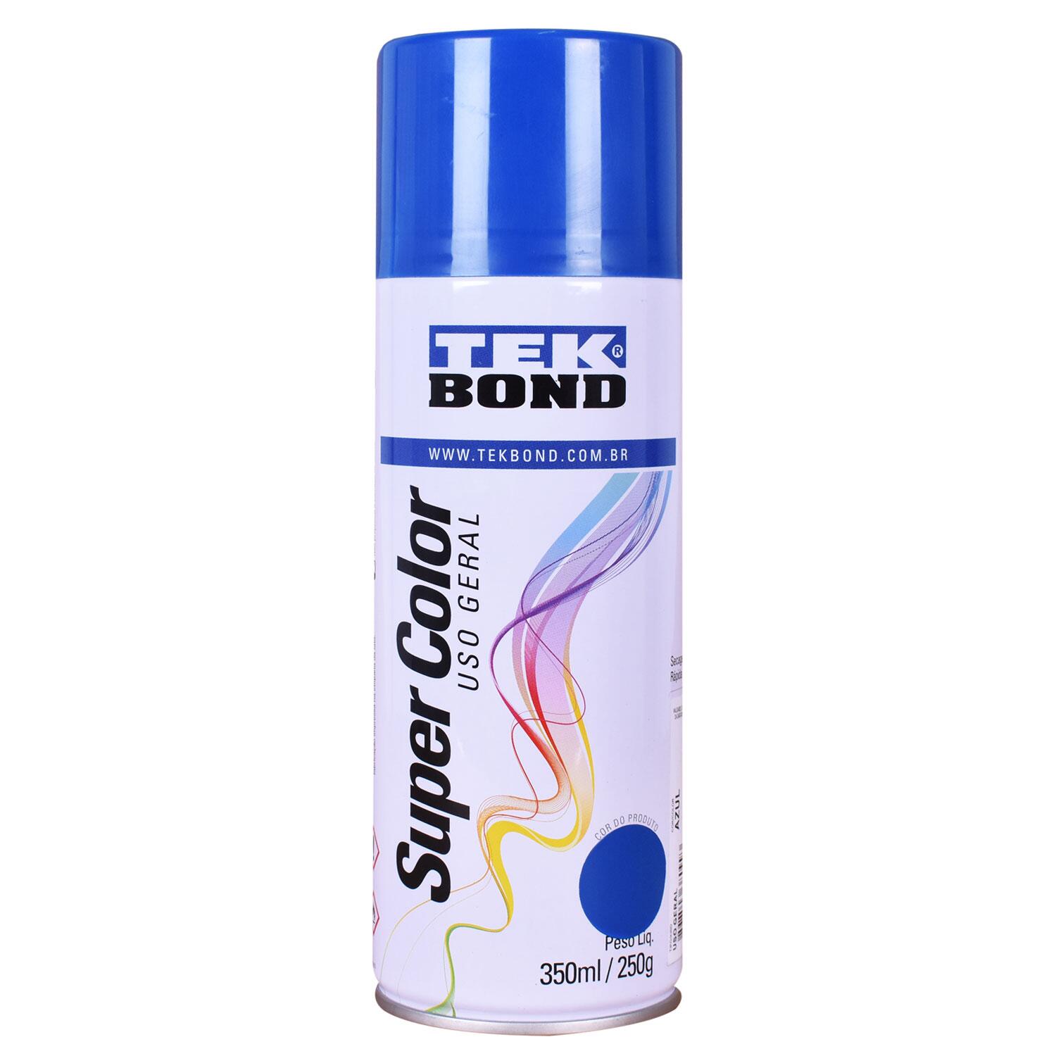 Tinta Spray Super Color para Uso Geral Azul 350Ml Tekbond