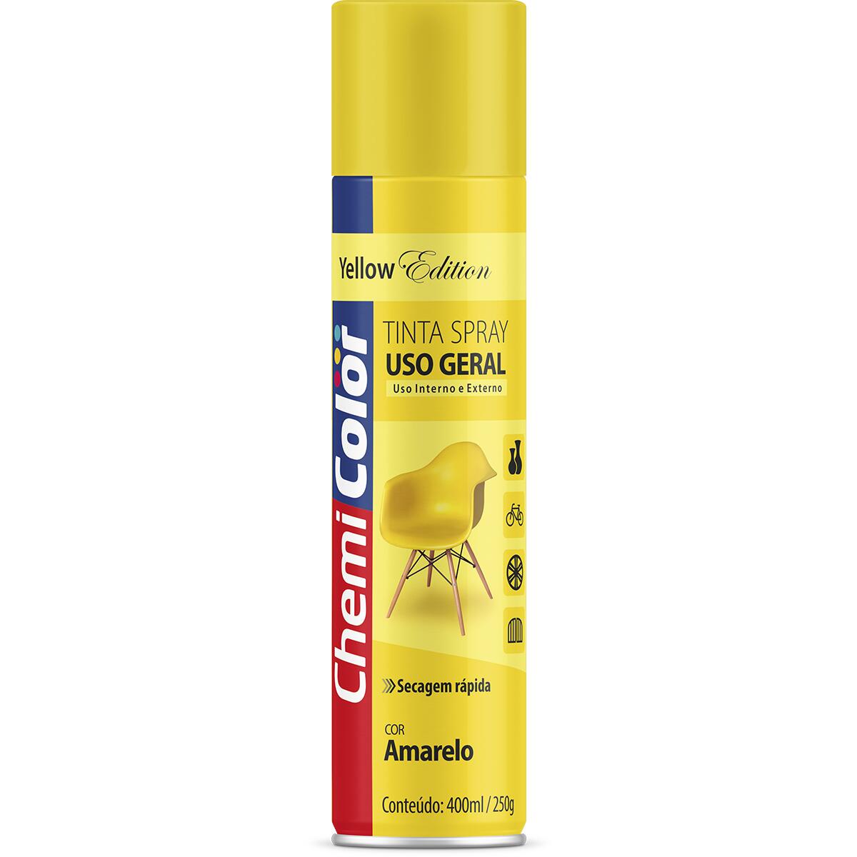 Tinta Spray Chemicolor 400Ml/250G Amarelo