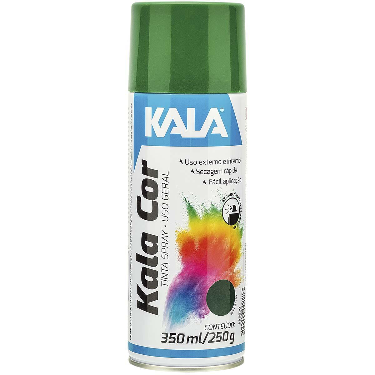 Tinta Spray Uso Geral Verde Escuro 350Ml Kala