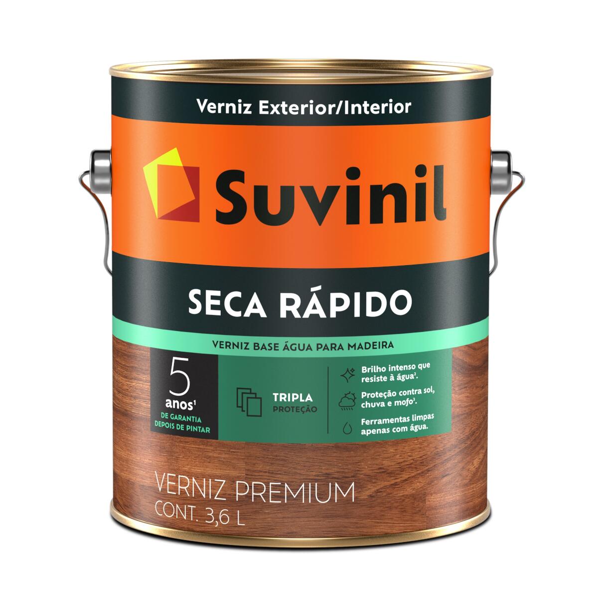 Verniz Seca Rápido Brilho Natural 3,6L Suvinil